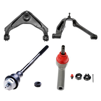 Dorman® - OE Solutions™ Front Passenger Side Lower and Upper Control Arm with Ball Joint and Tie Rod End Kit