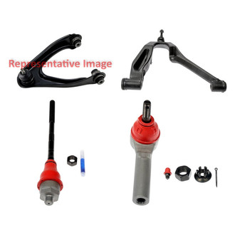 Dorman® - OE Solutions™ Front Passenger Side Lower and Upper Control Arm with Ball Joint and Tie Rod End Kit