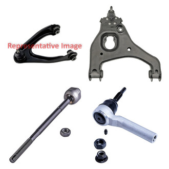 Dorman® - OE Solutions™ Front Passenger Side Lower and Upper Control Arm with Ball Joint and Tie Rod End Kit