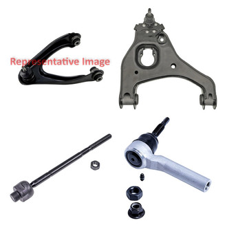 Dorman® - OE Solutions™ Front Passenger Side Lower and Upper Control Arm with Ball Joint and Tie Rod End Kit