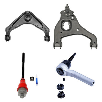 Dorman® - OE Solutions™ Front Passenger Side Lower and Upper Control Arm with Ball Joint and Tie Rod End Kit