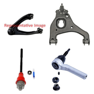 Dorman® - OE Solutions™ Front Passenger Side Lower and Upper Control Arm with Ball Joint and Tie Rod End Kit