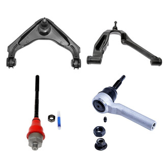 Dorman® - OE Solutions™ Front Passenger Side Lower and Upper Control Arm with Ball Joint and Tie Rod End Kit