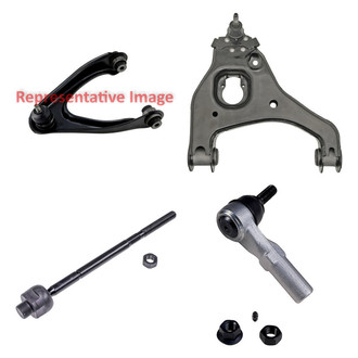 Dorman® - OE Solutions™ Front Passenger Side Lower and Upper Control Arm with Ball Joint and Tie Rod End Kit