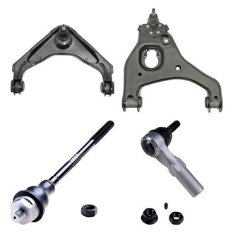 Dorman® - OE Solutions™ Front Passenger Side Lower and Upper Control Arm with Ball Joint and Tie Rod End Kit
