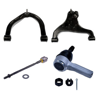 Dorman® - OE Solutions™ Front Passenger Side Lower and Upper Control Arm with Ball Joint and Tie Rod End Kit