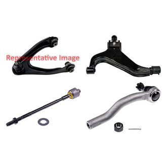 Dorman® - OE Solutions™ Front Passenger Side Lower and Upper Control Arm with Ball Joint and Tie Rod End Kit
