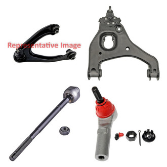 Dorman® - OE Solutions™ Front Passenger Side Lower and Upper Control Arm with Ball Joint and Tie Rod End Kit