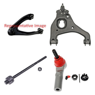 Dorman® - OE Solutions™ Front Passenger Side Lower and Upper Control Arm with Ball Joint and Tie Rod End Kit