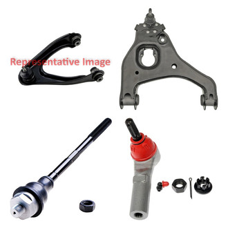 Dorman® - OE Solutions™ Front Passenger Side Lower and Upper Control Arm with Ball Joint and Tie Rod End Kit