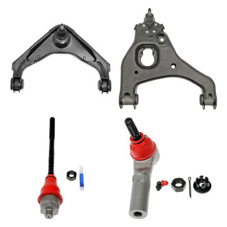 Dorman® - OE Solutions™ Front Passenger Side Lower and Upper Control Arm with Ball Joint and Tie Rod End Kit