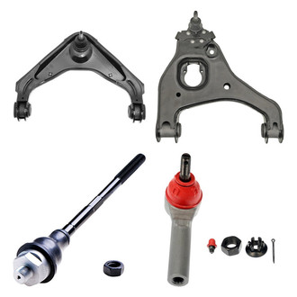 Dorman® - OE Solutions™ Front Passenger Side Lower and Upper Control Arm with Ball Joint and Tie Rod End Kit