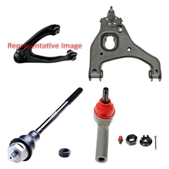 Dorman® - OE Solutions™ Front Passenger Side Lower and Upper Control Arm with Ball Joint and Tie Rod End Kit