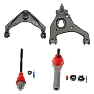 Dorman® - OE Solutions™ Front Passenger Side Lower and Upper Control Arm with Ball Joint and Tie Rod End Kit