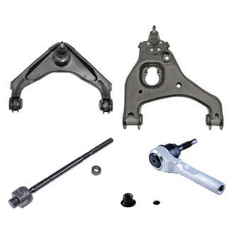 Dorman® - OE Solutions™ Front Passenger Side Lower and Upper Control Arm with Ball Joint and Tie Rod End Kit
