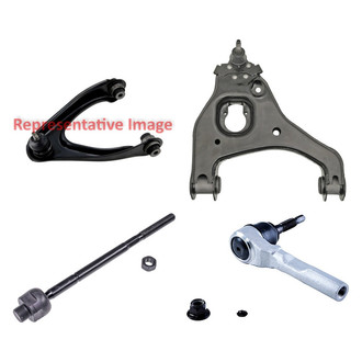 Dorman® - OE Solutions™ Front Passenger Side Lower and Upper Control Arm with Ball Joint and Tie Rod End Kit