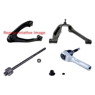 Dorman® - OE Solutions™ Front Passenger Side Lower and Upper Control Arm with Ball Joint and Tie Rod End Kit