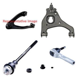 Dorman® - OE Solutions™ Front Passenger Side Lower and Upper Control Arm with Ball Joint and Tie Rod End Kit