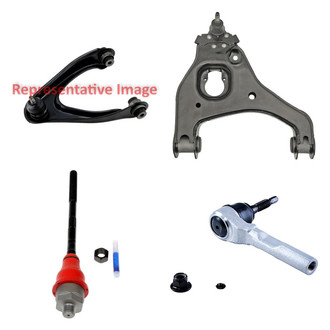 Dorman® - OE Solutions™ Front Passenger Side Lower and Upper Control Arm with Ball Joint and Tie Rod End Kit