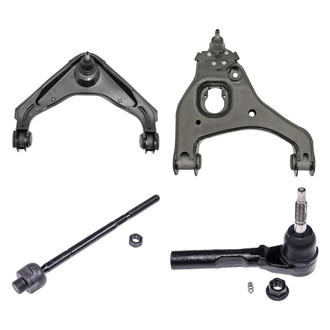 Dorman® - OE Solutions™ Front Passenger Side Lower and Upper Control Arm with Ball Joint and Tie Rod End Kit