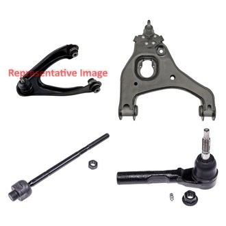 Dorman® - OE Solutions™ Front Passenger Side Lower and Upper Control Arm with Ball Joint and Tie Rod End Kit