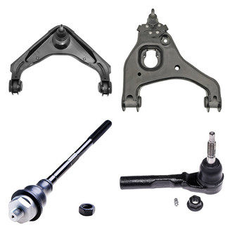 Dorman® - OE Solutions™ Front Passenger Side Lower and Upper Control Arm with Ball Joint and Tie Rod End Kit