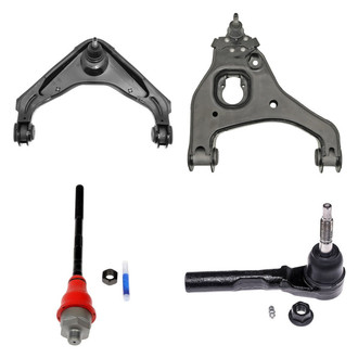 Dorman® - OE Solutions™ Front Passenger Side Lower and Upper Control Arm with Ball Joint and Tie Rod End Kit