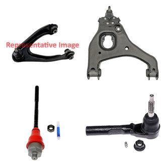 Dorman® - OE Solutions™ Front Passenger Side Lower and Upper Control Arm with Ball Joint and Tie Rod End Kit