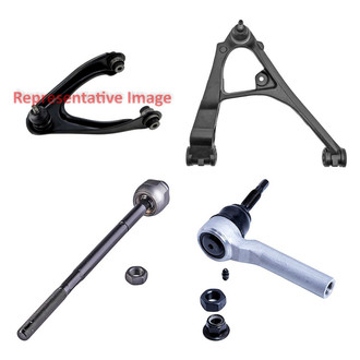 Dorman® - OE Solutions™ Front Passenger Side Lower and Upper Control Arm with Ball Joint and Tie Rod End Kit