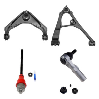 Dorman® - OE Solutions™ Front Passenger Side Lower and Upper Control Arm with Ball Joint and Tie Rod End Kit