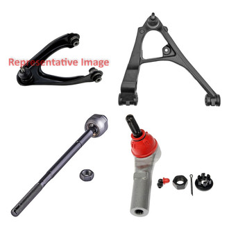 Dorman® - OE Solutions™ Front Passenger Side Lower and Upper Control Arm with Ball Joint and Tie Rod End Kit