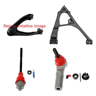 Dorman® - OE Solutions™ Front Passenger Side Lower and Upper Control Arm with Ball Joint and Tie Rod End Kit