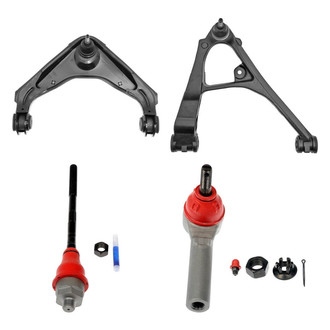 Dorman® - OE Solutions™ Front Passenger Side Lower and Upper Control Arm with Ball Joint and Tie Rod End Kit