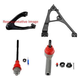 Dorman® - OE Solutions™ Front Passenger Side Lower and Upper Control Arm with Ball Joint and Tie Rod End Kit