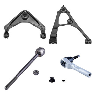 Dorman® - OE Solutions™ Front Passenger Side Lower and Upper Control Arm with Ball Joint and Tie Rod End Kit