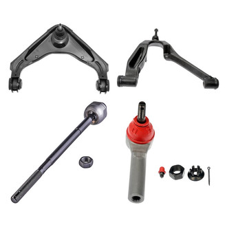 Dorman® - OE Solutions™ Front Passenger Side Lower and Upper Control Arm with Ball Joint and Tie Rod End Kit