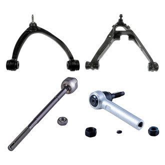 Dorman® - OE Solutions™ Front Passenger Side Lower and Upper Control Arm with Ball Joint and Tie Rod End Kit