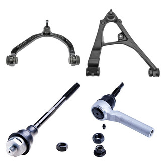 Dorman® - OE Solutions™ Front Passenger Side Lower and Upper Control Arm with Ball Joint and Tie Rod End Kit