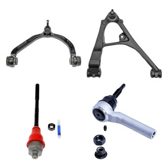 Dorman® - OE Solutions™ Front Passenger Side Lower and Upper Control Arm with Ball Joint and Tie Rod End Kit