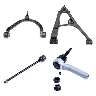 Dorman® - OE Solutions™ Front Passenger Side Lower and Upper Control Arm with Ball Joint and Tie Rod End Kit