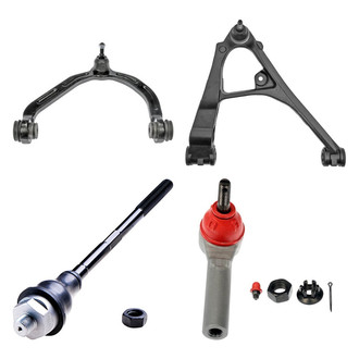 Dorman® - OE Solutions™ Front Passenger Side Lower and Upper Control Arm with Ball Joint and Tie Rod End Kit