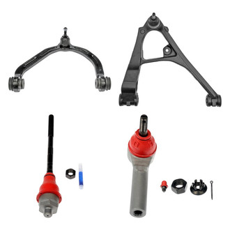 Dorman® - OE Solutions™ Front Passenger Side Lower and Upper Control Arm with Ball Joint and Tie Rod End Kit