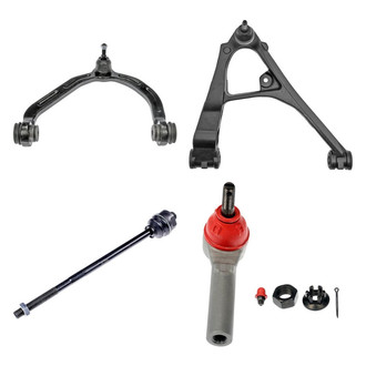Dorman® - OE Solutions™ Front Passenger Side Lower and Upper Control Arm with Ball Joint and Tie Rod End Kit