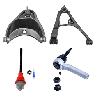 Dorman® - OE Solutions™ Front Passenger Side Lower and Upper Control Arm with Ball Joint and Tie Rod End Kit