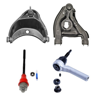 Dorman® - OE Solutions™ Front Passenger Side Lower and Upper Control Arm with Ball Joint and Tie Rod End Kit