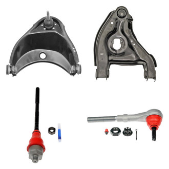 Dorman® - OE Solutions™ Front Passenger Side Lower and Upper Control Arm with Ball Joint and Tie Rod End Kit