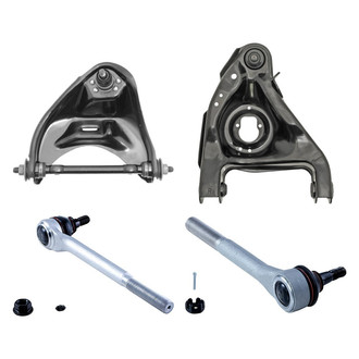Dorman® - OE Solutions™ Front Passenger Side Lower and Upper Control Arm with Ball Joint and Tie Rod End Kit