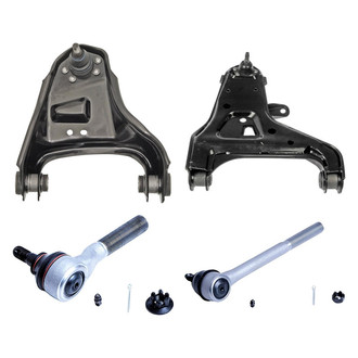 Dorman® - OE Solutions™ Front Passenger Side Lower and Upper Control Arm with Ball Joint and Tie Rod End Kit