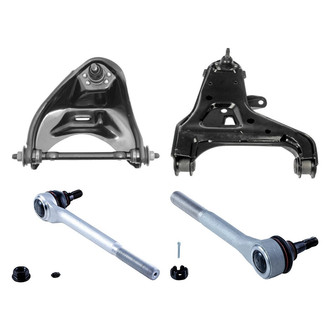 Dorman® - OE Solutions™ Front Passenger Side Lower and Upper Control Arm with Ball Joint and Tie Rod End Kit