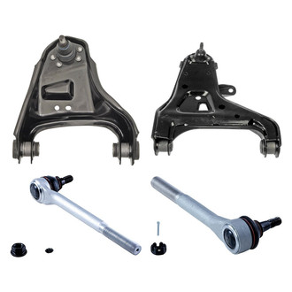 Dorman® - OE Solutions™ Front Passenger Side Lower and Upper Control Arm with Ball Joint and Tie Rod End Kit
